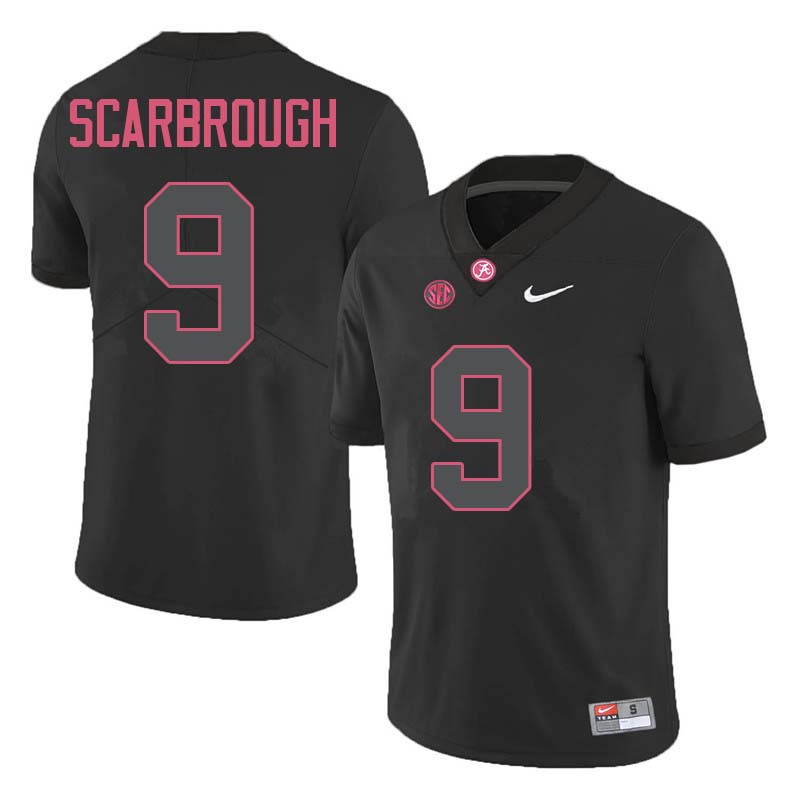 Men #9 Bo Scarbrough Alabama Crimson Tide College Football Jerseys Sale-Black